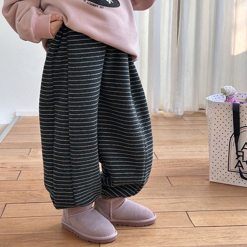 加绒】女童时髦宽松裤潮保暖日常