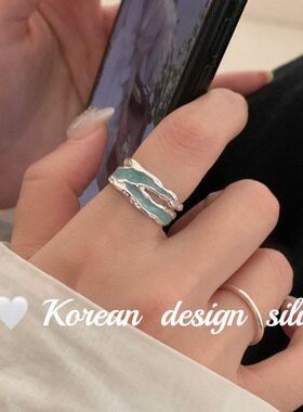 insS925滴胶纯银韩国饰品高级感