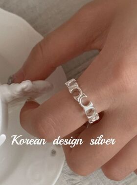 简约S925戒指银饰风小众un个性