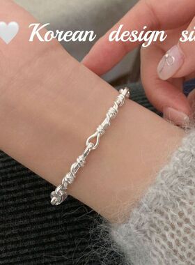 ins手链博主同款绳结S925纯银女