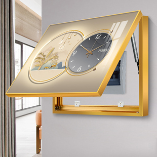 配电箱电表箱装饰画2023新款带钟表遮挡箱挂画时钟免打孔电闸盒子