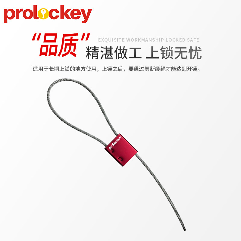 铅封锁工程塑料一次性锁钢丝绳缆封条防盗物流集装箱钢丝封条CS01
