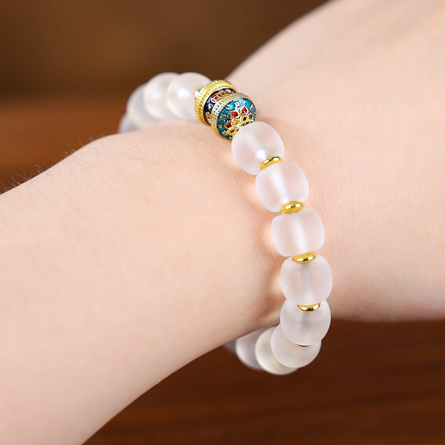 原创设计手工编织古法琉璃手链单圈筒珠多色手串随身装饰吉祥饰品