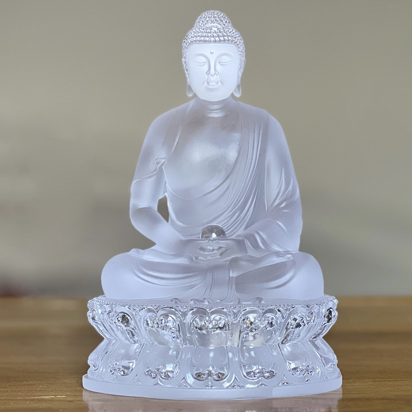 古法琉璃三宝佛人物摆件药师佛阿弥陀佛释迦牟尼像居家禅意摆件品