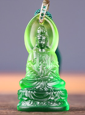 手工琉璃净瓶水滴吊坠车载创意包挂件迷你文艺风随身配饰