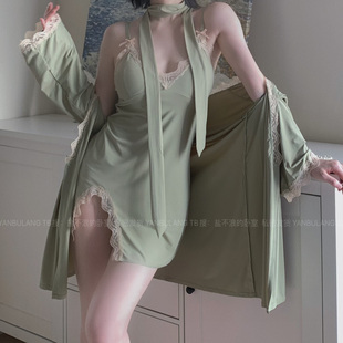 春芽 · 「盐不浪的好梦」法式蕾丝滑溜溜手感舒适面料晨袍睡裙