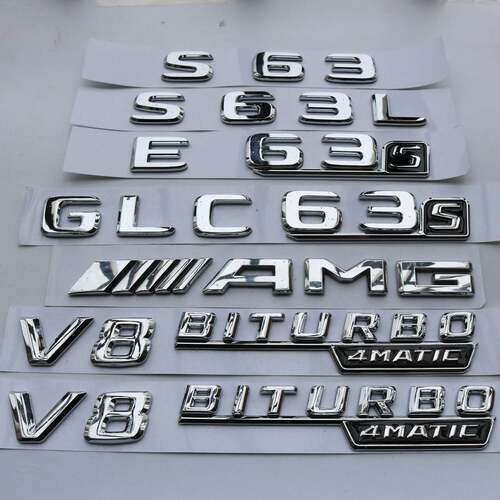 专用于奔驰车标E63SGLC63SS63LAMG后尾标V8BITURBO4MATIC侧标车贴