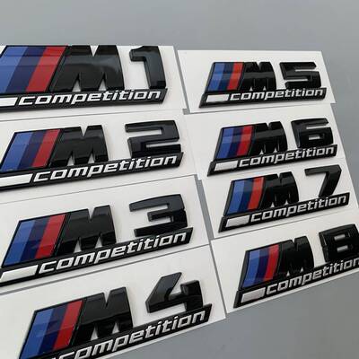 适用于新款宝马m1m2m3m4m5m6m8competition车标258系后尾标雷霆版