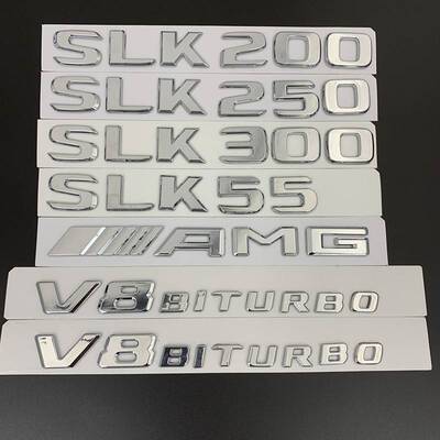 奔驰SLK200 SLK300 SLK350 SLK55 AMG改装后尾标数字车贴车标车贴