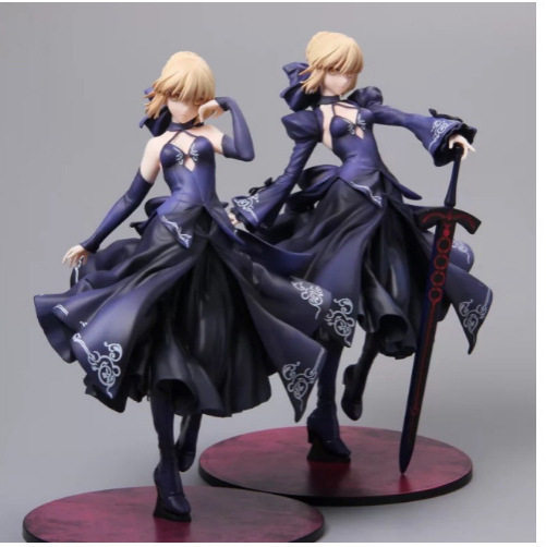 命运之夜 卑王黑塞巴 saber 黑色礼服 塞巴 手办模型摆件