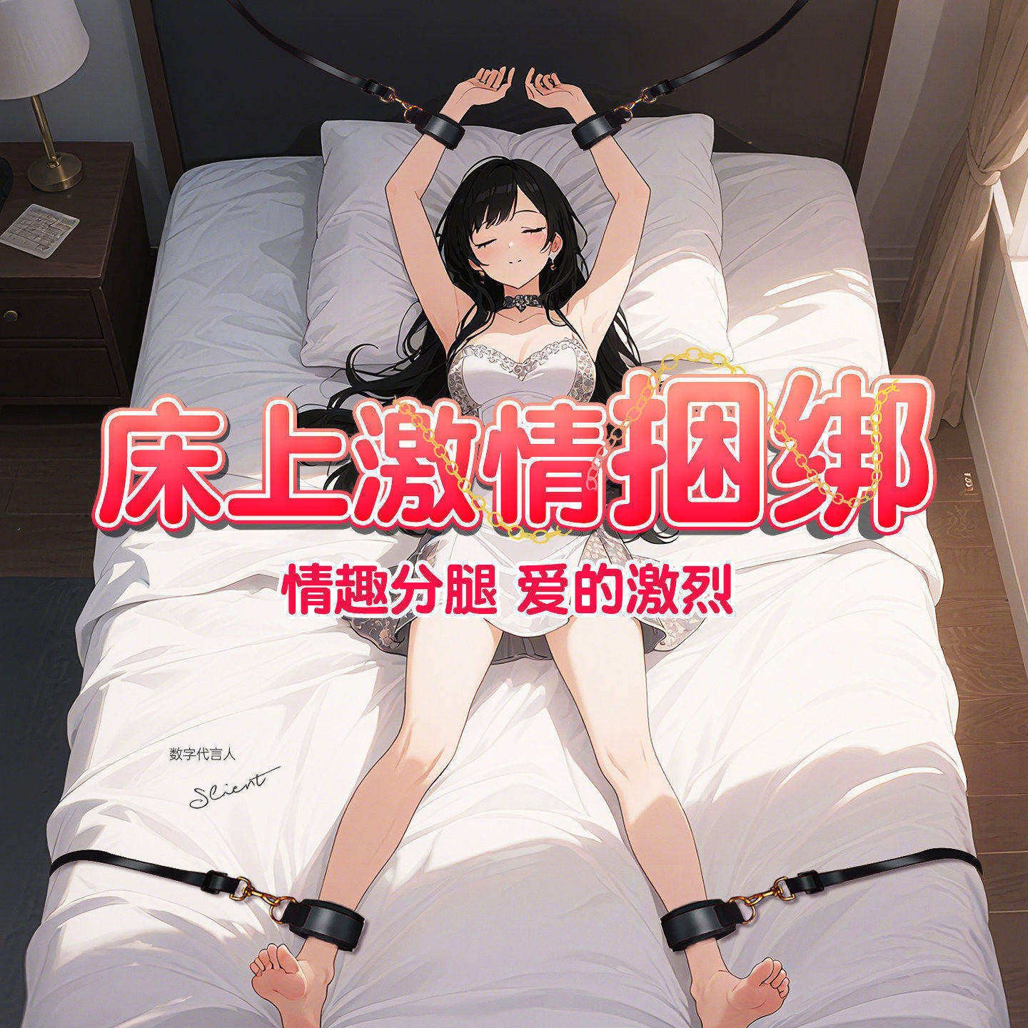 情趣sm手铐床上固定束缚捆绑调教女朋友绳子道具夫妻用品情侣玩具