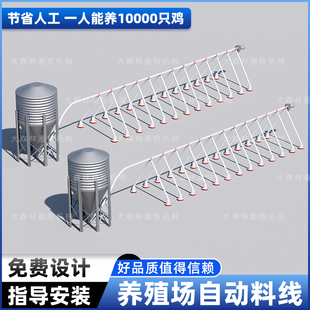 绞龙料线配件全套养鸡鸭自动简易蛟龙上料喂料机养殖场下料口电机