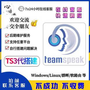 【代搭建】TeamSpeak3服务器购买租用 低延迟低占用 游戏开黑语音