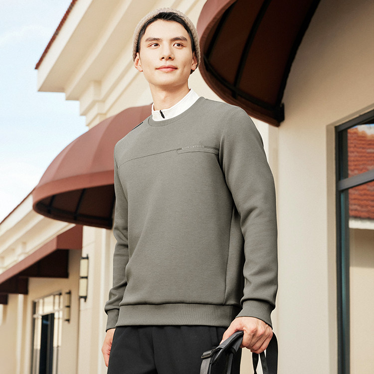 乔丹运动卫衣男款2025秋季新款透气训练宽松时尚休闲圆领针织上衣