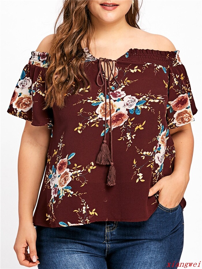 2018 plus size XL-5XL summer women loose casual blouse女衬衫|ruв категории Женская одежда, рубашка - от Buy2taobao.com для оказания профессиональной услуги покупки агента Taobao