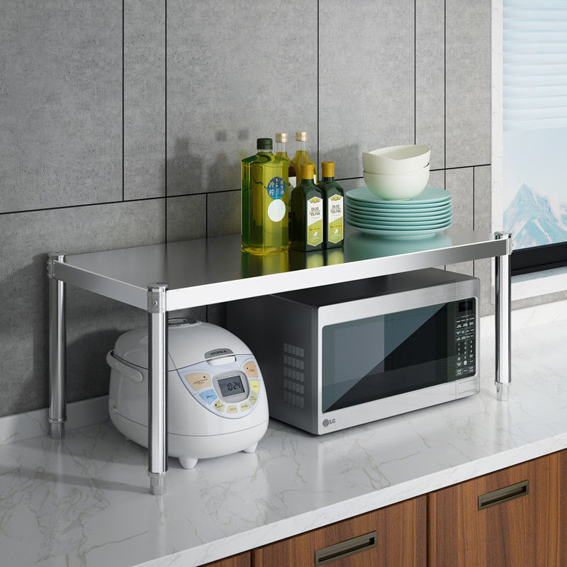 厨房一层简易不锈钢置物架台面架