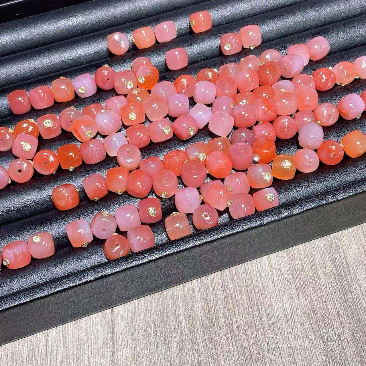 新品粉糯盐源玛瑙直切桶珠镶嵌款散珠子隔珠手链串珠配件文玩1,饰品/流行首饰/时尚饰品新,其他DIY饰品配件,淘宝优惠券,粉丝福利购,淘宝优惠卷