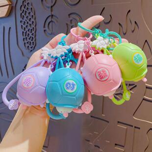 创意卡通缩头乌龟公仔钥匙扣男女可爱书包挂件小礼品汽车挂饰