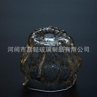 描金核桃纹公道杯锤纹透明耐热玻璃加厚水波纹公杯分茶器茶海均杯