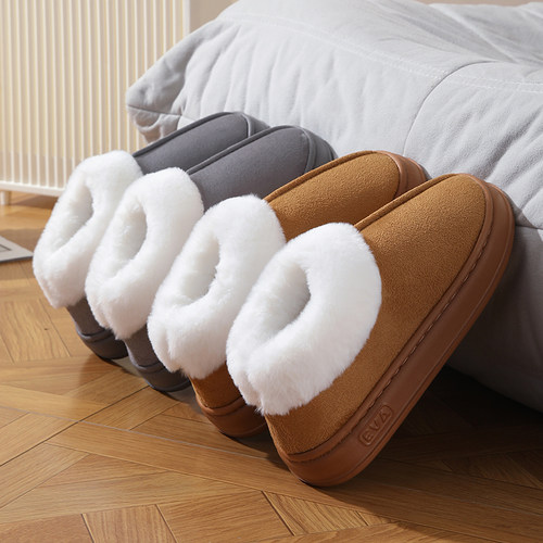 冬季棉拖鞋包跟室内厚底保暖