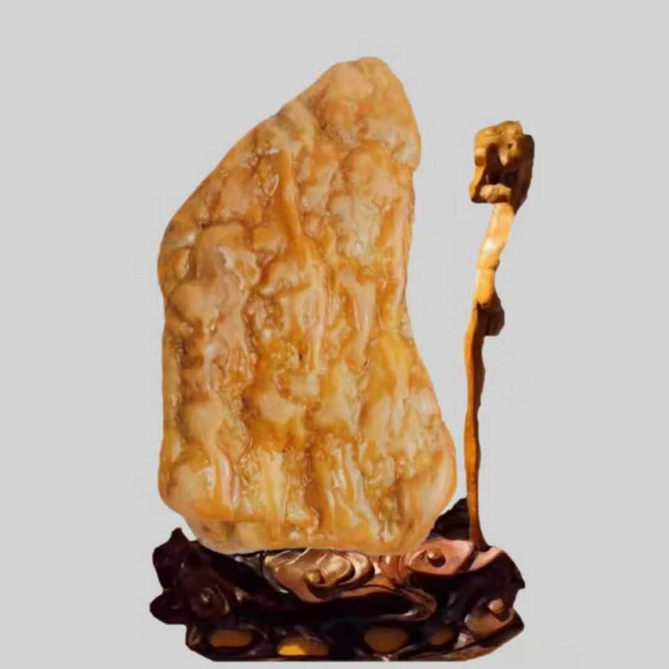 纯天然黄腊石皮纹