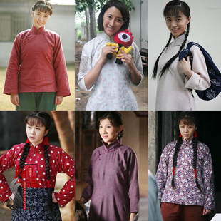 影视装民国女士丫鬟服村姑秧歌服民国群演老百姓古装秀禾服演出服