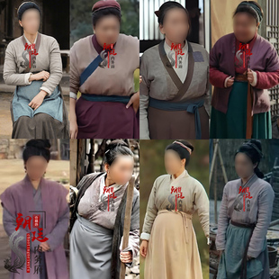 影视宋朝明朝耕田棉麻老太太村妇老太婆商贩群演老百姓棉麻演出服