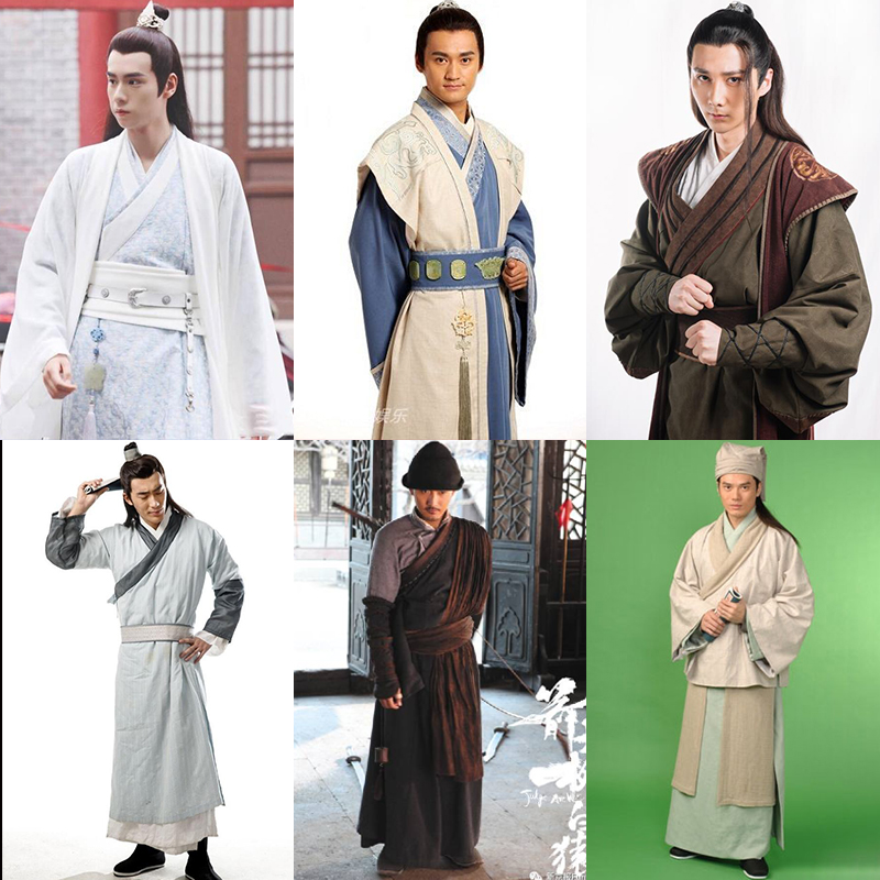 影视古装男汉服古装群演