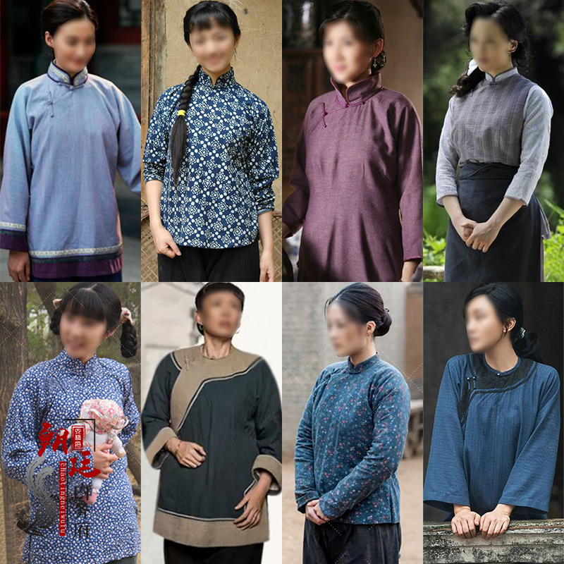 村姑民国棉麻舞蹈服影视古装