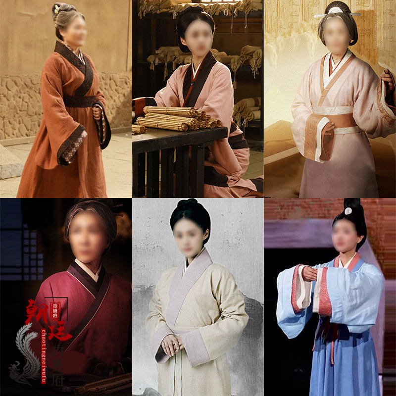 典籍中的中国秦汉春秋魏晋侍女夫人贵妃皇后主母棉麻汉服演出服