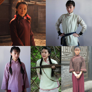 影视装民国丫鬟服棉麻古装老百姓群演古装女村姑古装女八路演出服