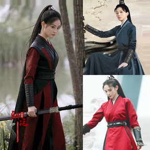 影视古装魏晋宋朝明朝唐朝黑衣女侠剑客仙侠古装侠女演出服COS 服