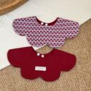 k*y同款全棉转圈花瓣宝宝双面围嘴新生儿口水巾按扣吐奶巾百搭