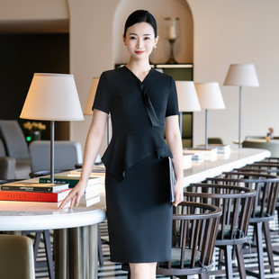 售楼部高级感职业西装 裙子工作服 连衣裙女春气质通勤行政面试正装