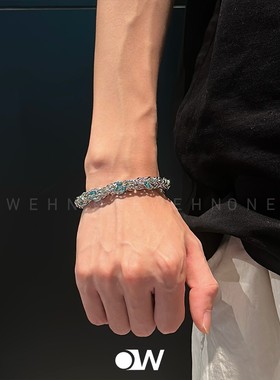 波浪蓝宝石手链简约饰品