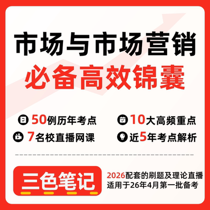 无需真题11741市场与市场营销  自考笔记 考点内部资料 串讲讲义重点 全程无忧题库讲义  网课讲义 密卷押题