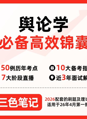 无需题库08257舆论学新版 自考笔记 考点内部资料 串讲讲义重点 全程无忧题库讲义  网课讲义 密卷押题