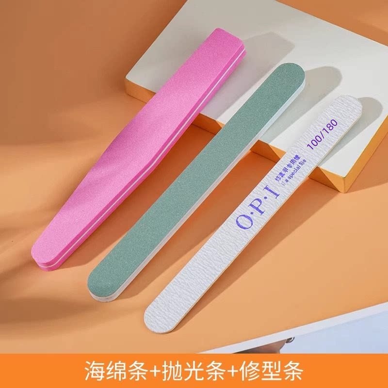 双面指甲锉磨指甲砂条修甲美甲工具磨砂条打磨条抛光条海绵搓条