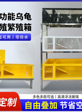 乌龟养殖缸PP塑料透明轻体观赏玻璃养殖龟箱蛋龟带排水产蛋池排缸