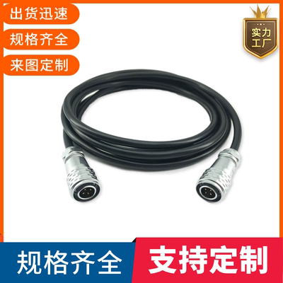 weipu威浦航空插头SF12带线 防水IP67连接线威浦4芯公对公数据线