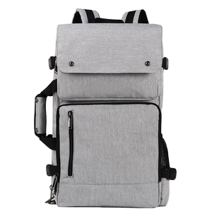 商务旅行背包男大容量17寸电脑双肩包时尚多功能旅行手提行李包男