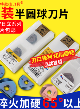 进口戴杰日立刀片全新ABPF球头立铣刀杆R6/8/10/12.5半圆球刀片