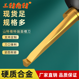 山特维克钨钢端面槽刀小径内孔端面槽大切深无视范围整体端面槽刀