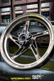 FJN幸运星铸造轮毂10 12寸2.15/2.5j小牛九号极核电动车改装钢圈