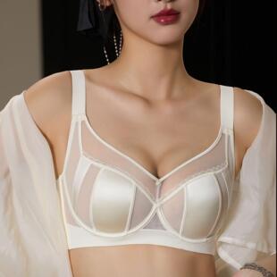 新品 软钢圈收副乳防下垂全罩杯文胸 专柜升级内衣女大胸显小薄款