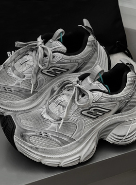 做旧巴家10xl老爹鞋男女鞋冬季2025新款高端炸街增高休闲厚底鞋潮