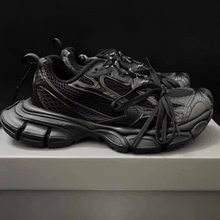 高端巴家3xl黑武士老爹鞋做旧男鞋女冬季2025新款厚底增高运动鞋