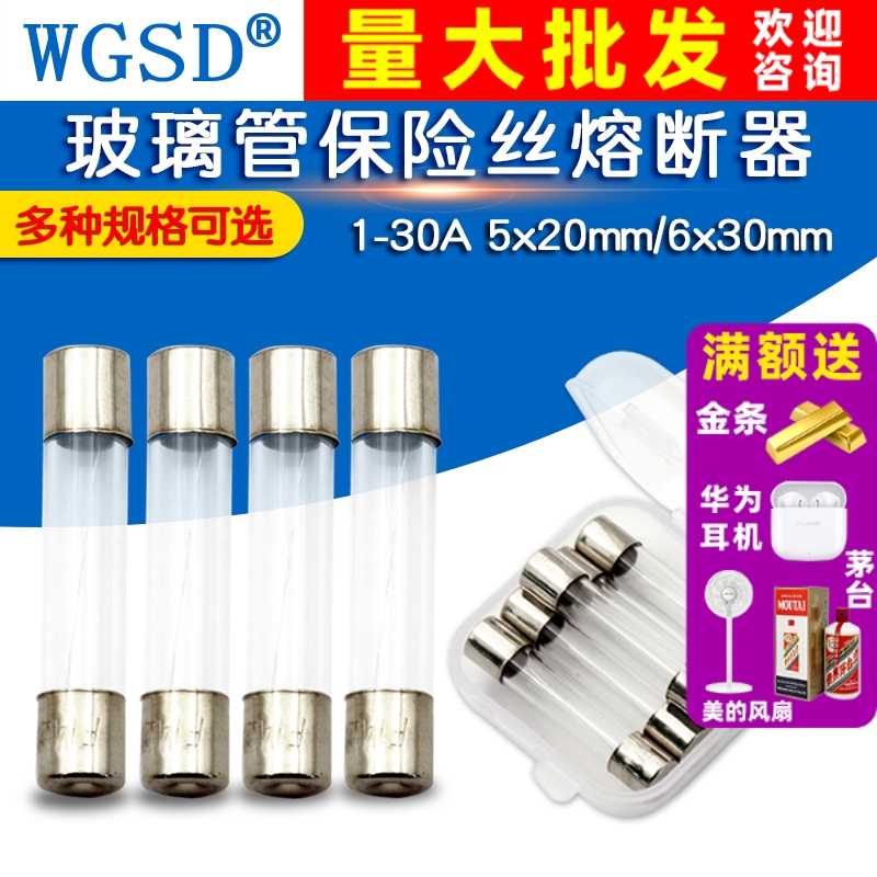 保险管5x206x30玻璃管保险丝