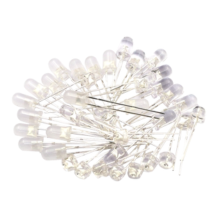 3mm 5mm发光二极管LED灯珠仪表白发红黄绿蓝共阳阴紫色七彩指示灯