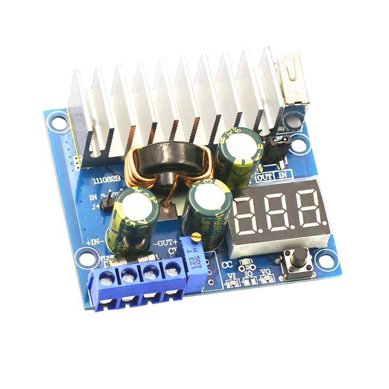 USB DC-DC可调升压稳压电源模块板 太阳能3-35V升3-35V带电数显
